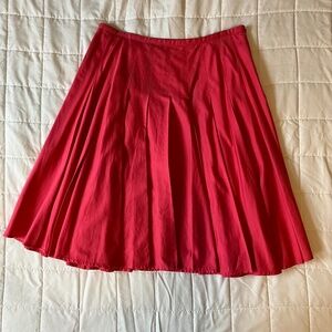 Ann Taylor pink pleated skirt